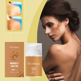 Gradual Buildable Face Tanning Cream 50g Gentle Hydrating Sunless Facial Bronzing Lotion Streak-Free Natural Bronze Skin Tone Daily At-Home Facia