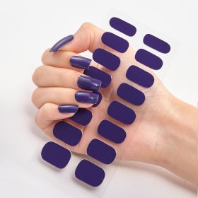 Pure Color 16 Nail Stickers (Option: CS0010-2PCS)