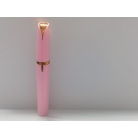 Mini Electric Eyebrow Trimmer Lipstick Brows Pen Hair Remover Painless Razor Epilator with LED Light (Option: Pink-USB)