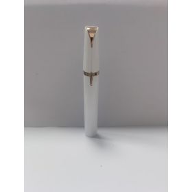 Mini Electric Eyebrow Trimmer Lipstick Brows Pen Hair Remover Painless Razor Epilator with LED Light (Option: White-USB)