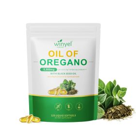 WINYEL Basil Oil Soft Capsules Containing Black Seed Oil 6000 Mg - Basil Oil Capsules Are For Immune And Digestive Support - Gluten-free Soft Cap (QTY: 1 PCS)