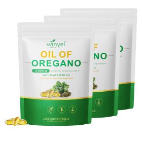 WINYEL Basil Oil Soft Capsules Containing Black Seed Oil 6000 Mg - Basil Oil Capsules Are For Immune And Digestive Support - Gluten-free Soft Cap (QTY: 3 PCS)