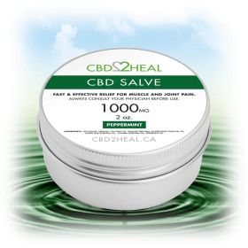 CBD Healing Salve Cream (Dosage: 1000mg, Flavour: Peppermint)